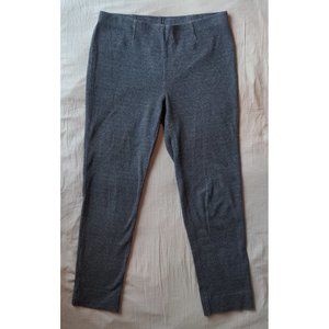 J Jill Ponte Slim Leg Pull On Dress Pants in Grey Houndstooth